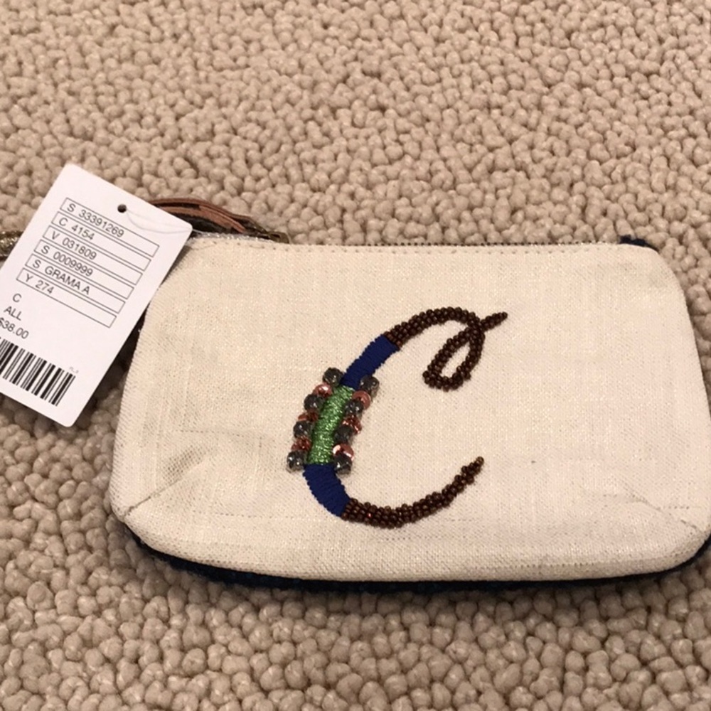 Anthropolgie ladies monogram wristlet